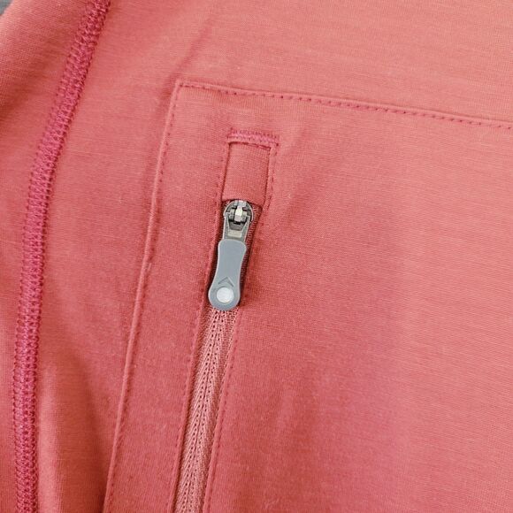 Qor Shirt Mens Large Red Merino Wool Button Up Long Sleeve Performance Outdoor - Picture 5 of 9